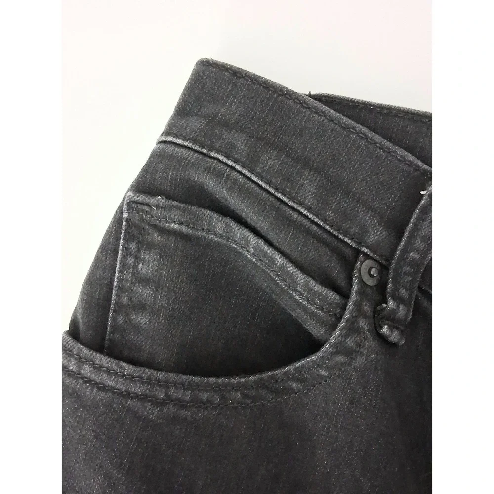 Abercrombie Fitch Jeans Women's 27 Black Flare High Rise Pockets Hippie Bohemian
